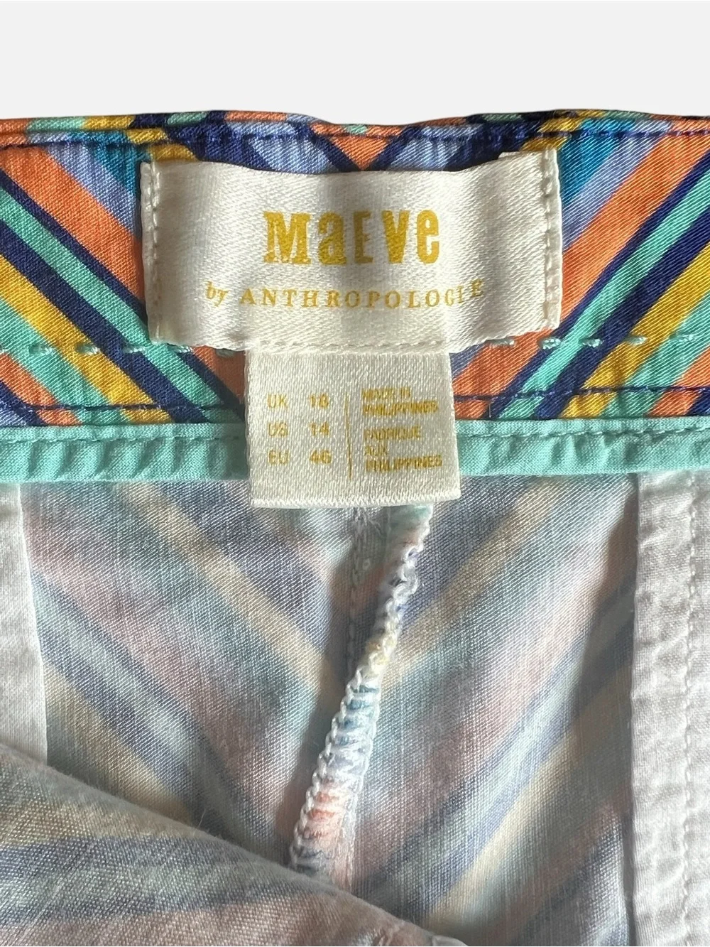 Maeve Anthropologie Geometric Relaxed High-Waist Shorts